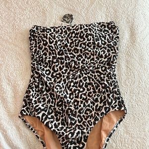 JCrew leopard one piece bathing suit. New with tags